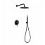 Conjunto de ducha monomando Monza negro mate de Imex